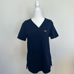 Figs Women's Navy Blue V-Neck Top